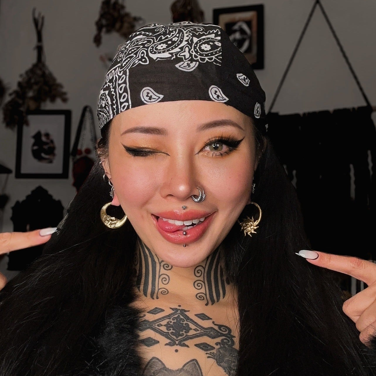 LUNAR SOLAR SKULLS EARRINGS