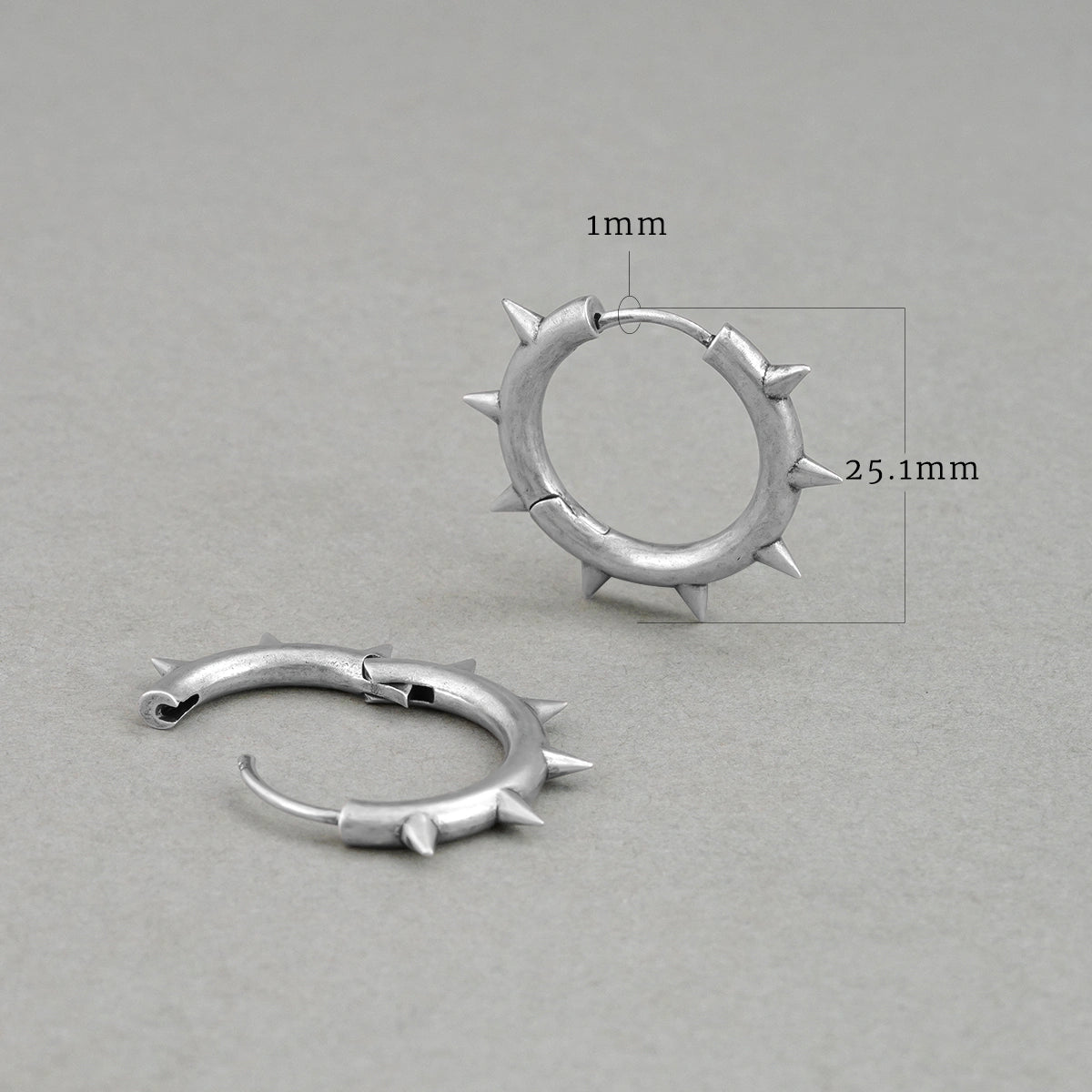 REBEL SPIKE HOOP EARRINGS