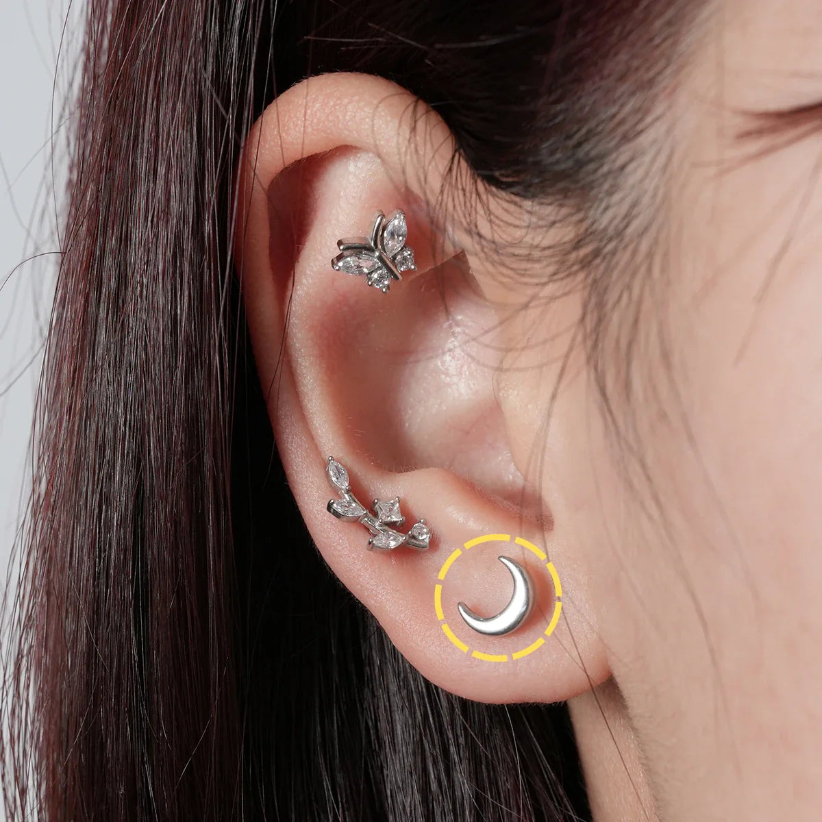 LUNAR FLAT BACK STUD