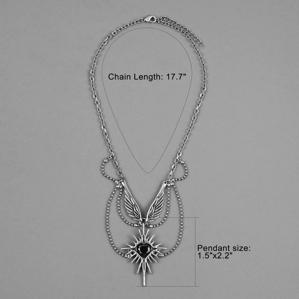 CELESTIAL STARBURST WINGS NECKLACE