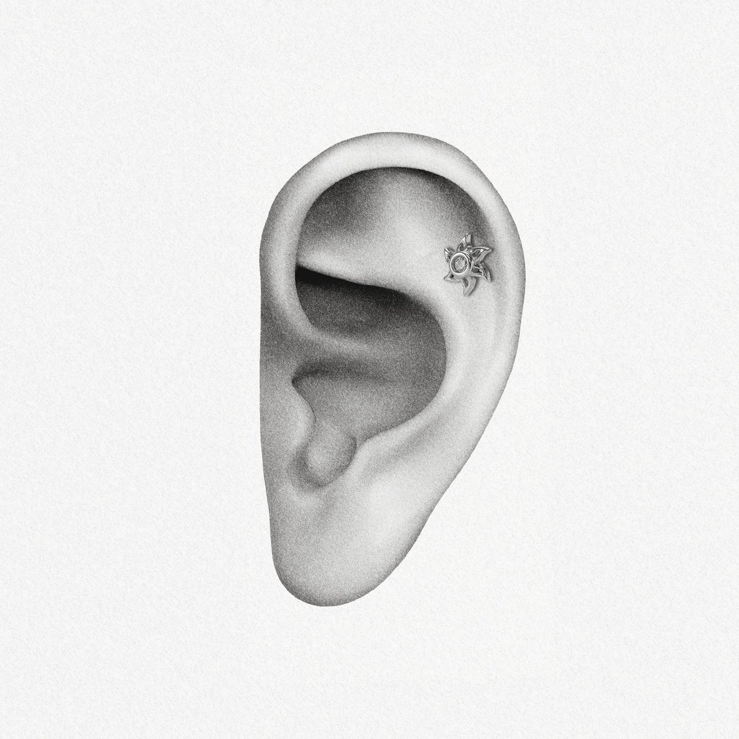SOLAR BLOOM FLAT BACK STUD