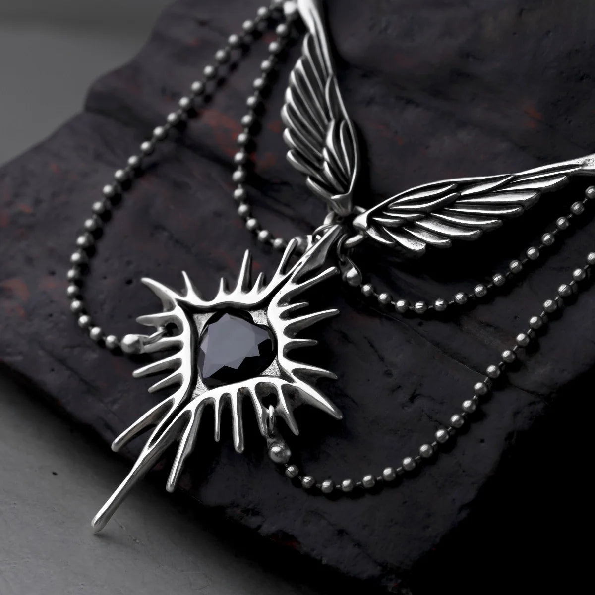 CELESTIAL STARBURST WINGS NECKLACE