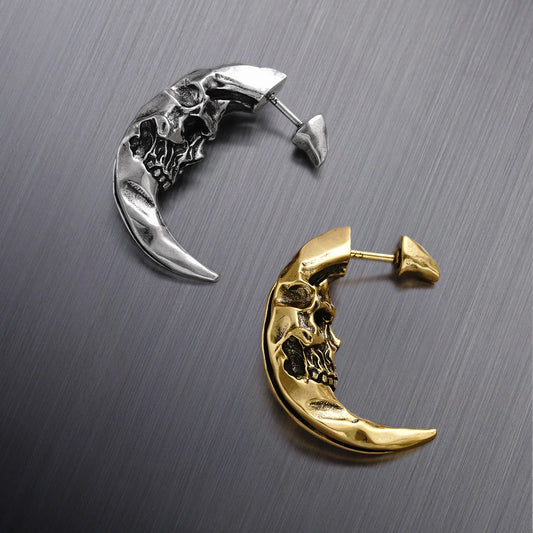 CRESCENT SKULL EARRINGS