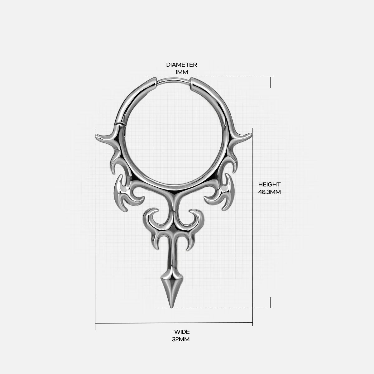 HELLFLAME BLADE EARRINGS