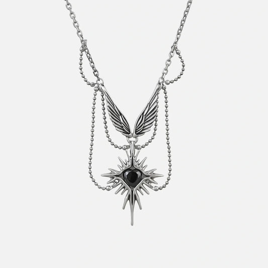 CELESTIAL STARBURST WINGS NECKLACE