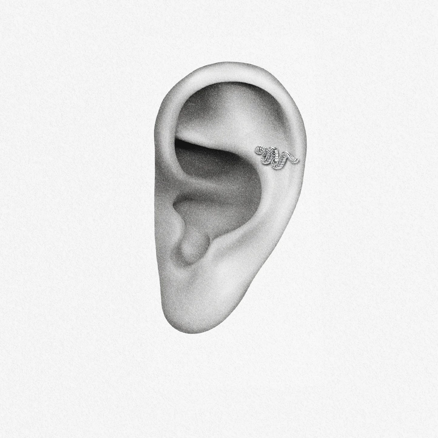SERPENT-INSPIRED FLAT BACK STUD