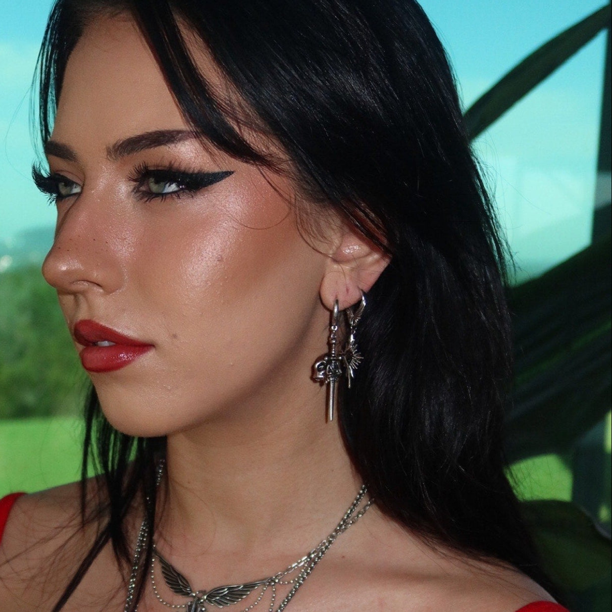 SKULL DAGGER EARRINGS