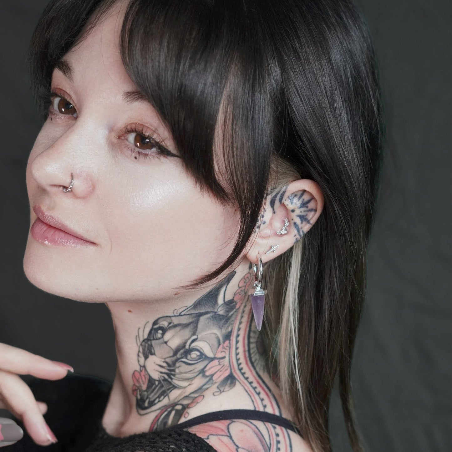 CRYSTAL PRISMATIC EARRINGS