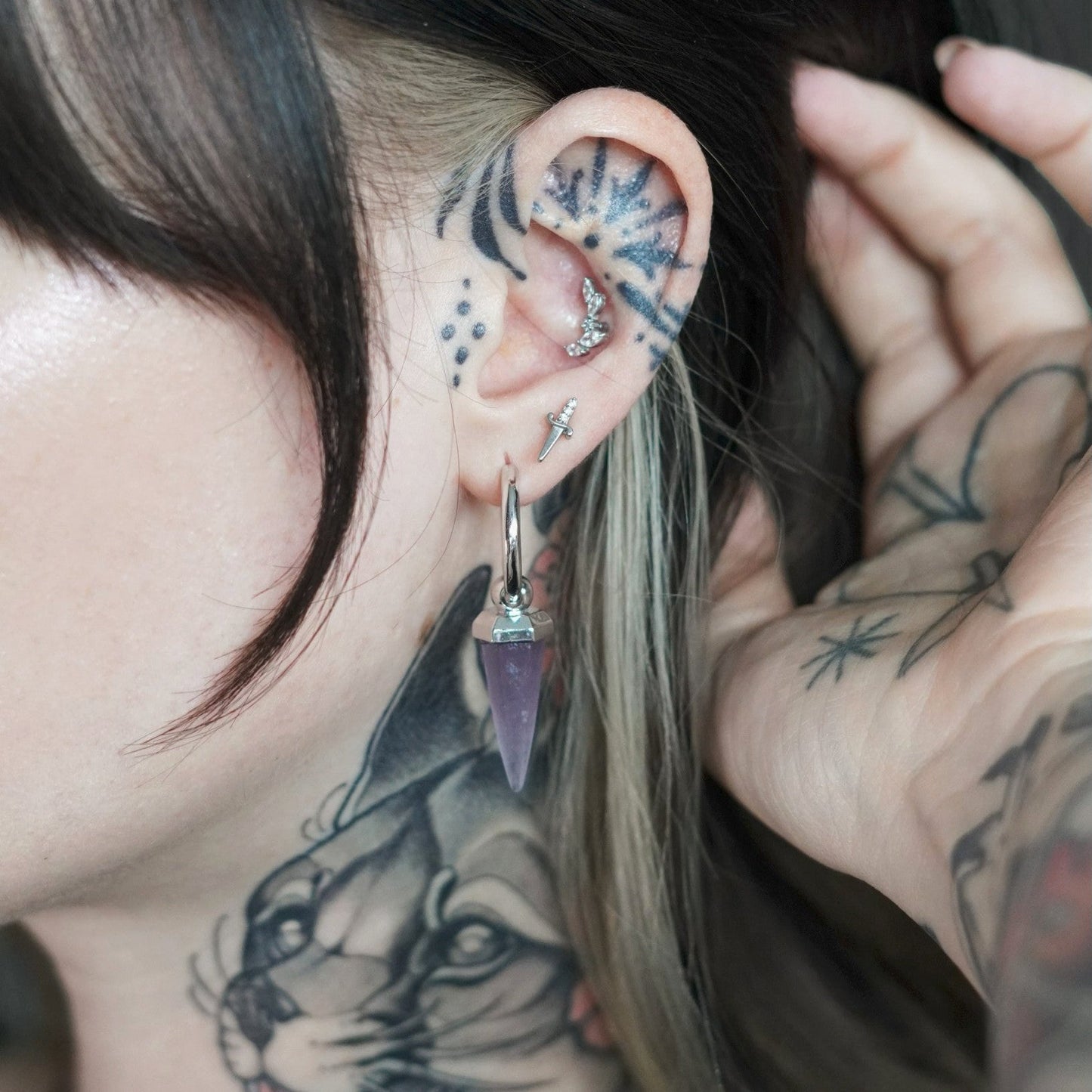 CRYSTAL PRISMATIC EARRINGS