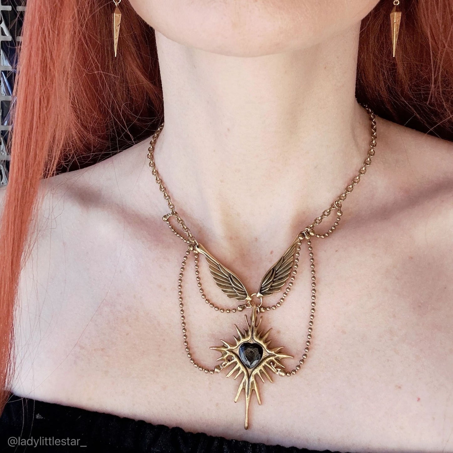 CELESTIAL STARBURST WINGS NECKLACE