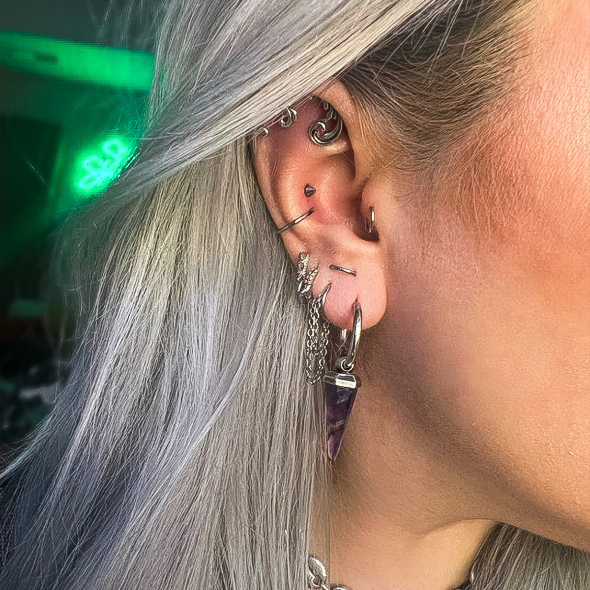 CRYSTAL PRISMATIC EARRINGS